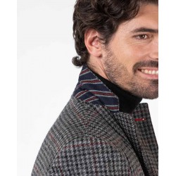 Americana Gris Pata de Gallo Hombre – Lana Shetland Abraham Moon | Storm Gard