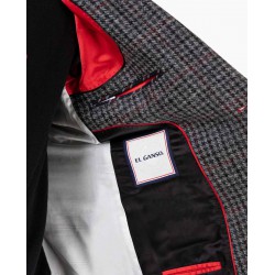 Americana Gris Pata de Gallo Hombre – Lana Shetland Abraham Moon | Storm Gard