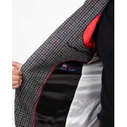 Americana Gris Pata de Gallo Hombre – Lana Shetland Abraham Moon | Storm Gard