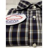 Camisa cuadros azul marino vivo amarillo