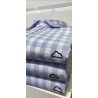 Camisa Eolo cuadros celeste