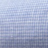 Camisa Cuadro Pequeño Celeste Hombre – Blanca con Cuello Italiano | Algodón y Lino