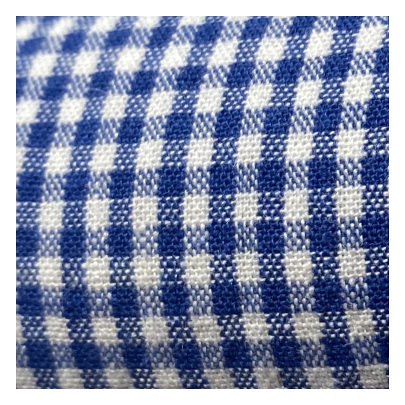 Camisa Blanca Cuadro Azul Pequeño Hombre – Algodón y Lino | Cuello Italiano Camisa Blanca Cuadro Azul Pequeño Hombre – Algodón y Lino | Cuello Italiano
