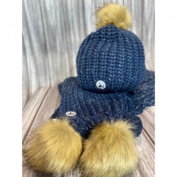 Conjunto Gorro y Bufanda JOTT Azul Marino | Calidez y Estilo Invierno