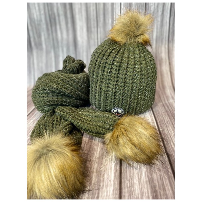 Conjunto Gorro y Bufanda JOTT verde | Calidez y Estilo Invierno