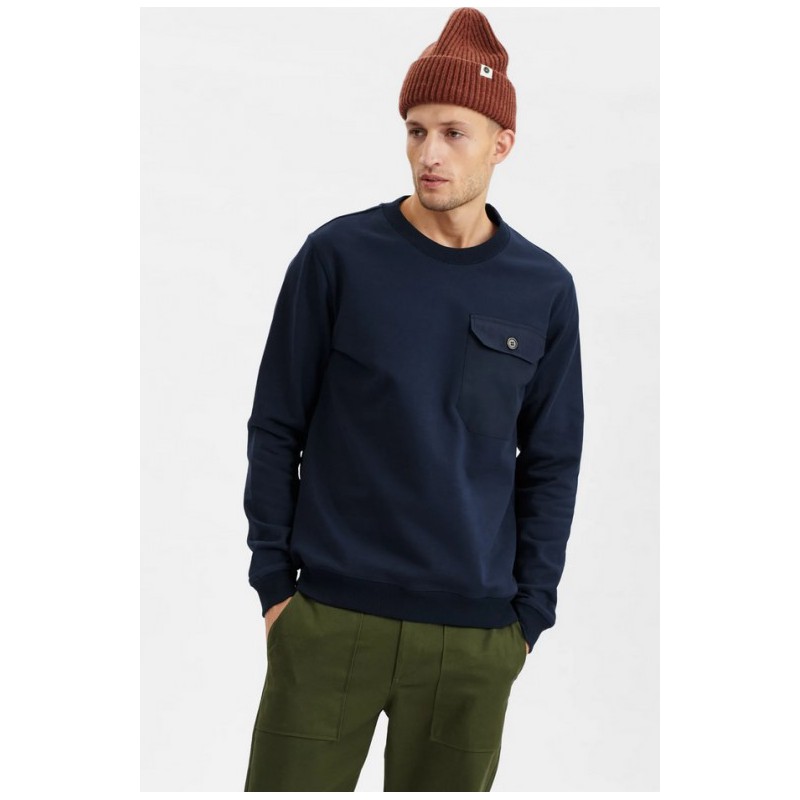 Sudadera Algodón Orgánico con Bolsillo de Botón | Moda Sostenible Sudadera Algodón Orgánico con Bolsillo de Botón | Moda Sostenible