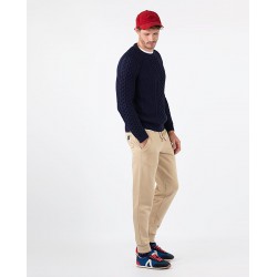 Jersey Marino Cuello Caja Hombre | 100% Algodón BCI
