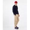 Jersey Marino Cuello Caja Hombre | 100% Algodón BCI