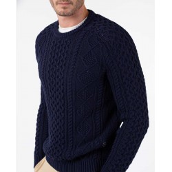 Jersey Marino Cuello Caja Hombre | 100% Algodón BCI