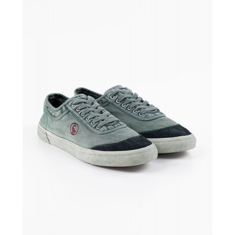 Zapatilla Squash hombre Vintage en verde – Algodón | [EOLO SANXENXO]