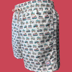 Bañador Hombre Eolo Coches| Estampado Retro y Secado Rápido
