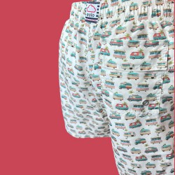 Bañador Hombre Eolo Coches| Estampado Retro y Secado Rápido
