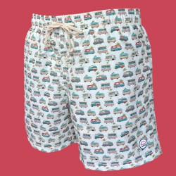 Bañador Hombre Eolo Coches| Estampado Retro y Secado Rápido