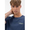 Camiseta azul marino orgánica elPulpo | Estampados y logo bordado