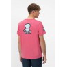 Camiseta rosa orgánica elPulpo | Estampados y logo bordado
