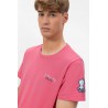 Camiseta rosa orgánica elPulpo | Estampados y logo bordado
