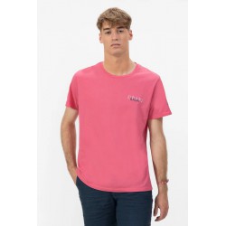 Camiseta rosa orgánica elPulpo | Estampados y logo bordado