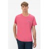 Camiseta rosa orgánica elPulpo | Estampados y logo bordado