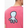 Camiseta rosa orgánica elPulpo | Estampados y logo bordado