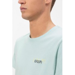 Camiseta verde agua elPulpo de algodón orgánico | Estilo fresco y eco