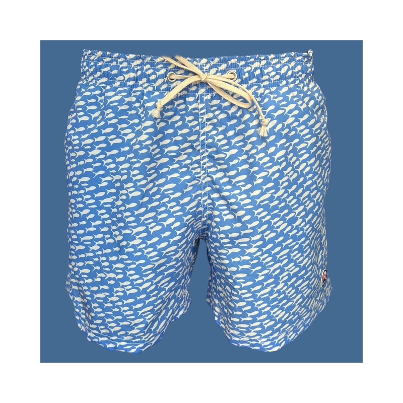 Bañador hombre Eolo peces fondo celeste | Estilo marino y frescura Bañador hombre Eolo peces fondo celeste | Estilo marino y frescura