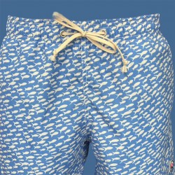 Bañador hombre Eolo peces fondo celeste | Estilo marino y frescura