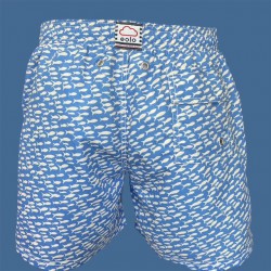 Bañador hombre Eolo peces fondo celeste | Estilo marino y frescura
