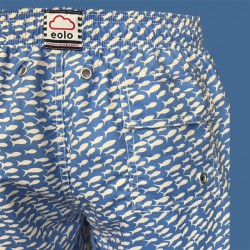 Bañador hombre Eolo peces fondo celeste | Estilo marino y frescura