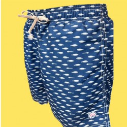 Bañador hombre Eolo peces fondo azul marino | Estilo náutico y comodidad