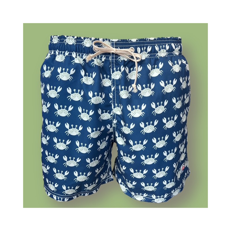 Bañador hombre Eolo fondo marino con cangrejos | Divertido y veraniego Bañador hombre Eolo fondo marino con cangrejos | Divertido y veraniego