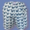 Bañador hombre Eolo blanco con cangrejos azul marino | Estilo náutico