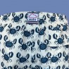 Bañador hombre Eolo blanco con cangrejos azul marino | Estilo náutico