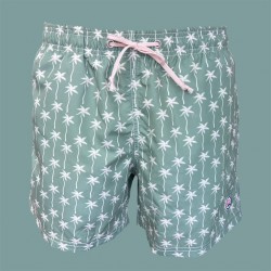Bañador verde con palmeras blancas para hombre | Eolo