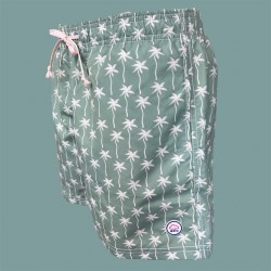 Bañador verde con palmeras blancas para hombre | Eolo
