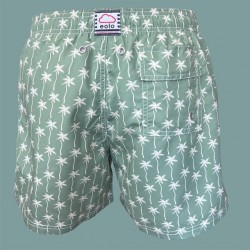 Bañador verde con palmeras blancas para hombre | Eolo