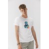 Camiseta Blanca Hombre – elPulpo Snorkel | Algodón Orgánico