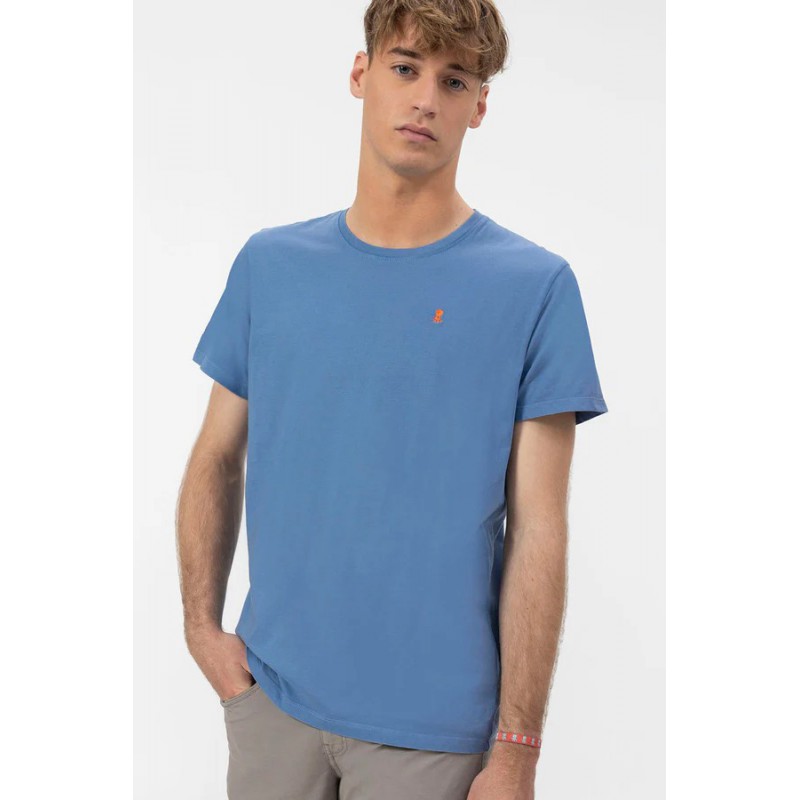 Camiseta Índigo Hombre elPulpo | Algodón Orgánico & Logo Bordado