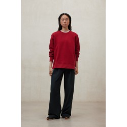 Sudadera Ecoalf Storm burdeos, con algodón reciclado y orgánico. Vegana, cómoda y sostenible, perfecta para un estilo moderno