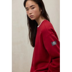 Sudadera Ecoalf Storm burdeos, con algodón reciclado y orgánico. Vegana, cómoda y sostenible, perfecta para un estilo moderno