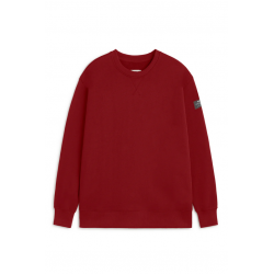 Sudadera Ecoalf Storm burdeos, con algodón reciclado y orgánico. Vegana, cómoda y sostenible, perfecta para un estilo moderno
