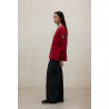 Sudadera Ecoalf Storm burdeos, con algodón reciclado y orgánico. Vegana, cómoda y sostenible, perfecta para un estilo moderno