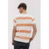 Camiseta Rayas Naranja El Pulpo | Algodón Orgánico y Moda Náutica en Eolo Sanxenxo