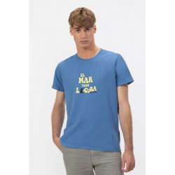 Camiseta Azul El Mar Todo Lo Cura El Pulpo | Algodón Orgánico y Descuento en Eolo Sanxenxo