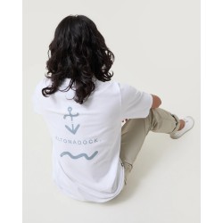 Camiseta Blanca con Ancla | Estilo Moderno y Algodón 100%