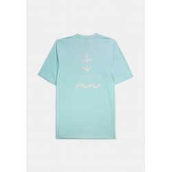 Camiseta Aguamarina con Ancla | Algodón 100% y Estilo Náutico