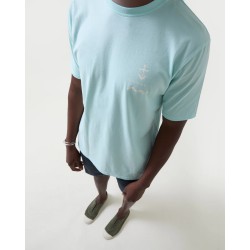 Camiseta Aguamarina con Ancla | Algodón 100% y Estilo Náutico