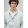 Sudadera gris Ecoalf Rena – Algodón orgánico y reciclado, cremallera y capucha | Eolo Sanxenxo