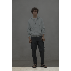 Sudadera gris Ecoalf Rena – Algodón orgánico y reciclado, cremallera y capucha | Eolo Sanxenxo
