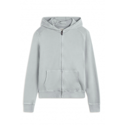 Sudadera gris Ecoalf Rena – Algodón orgánico y reciclado, cremallera y capucha | Eolo Sanxenxo