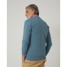 Sudadera Azul Denim Ancla Altonadock Hombre | Moda Náutica Sanxenxo